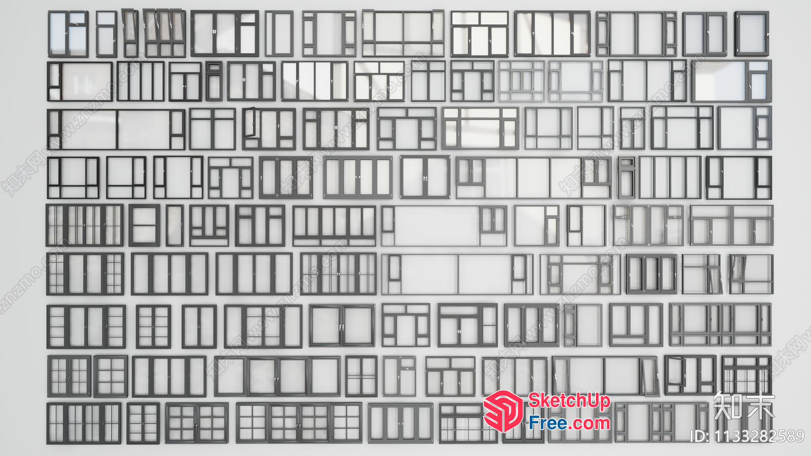 A Large Collection Of Windows 3D SketchUp File