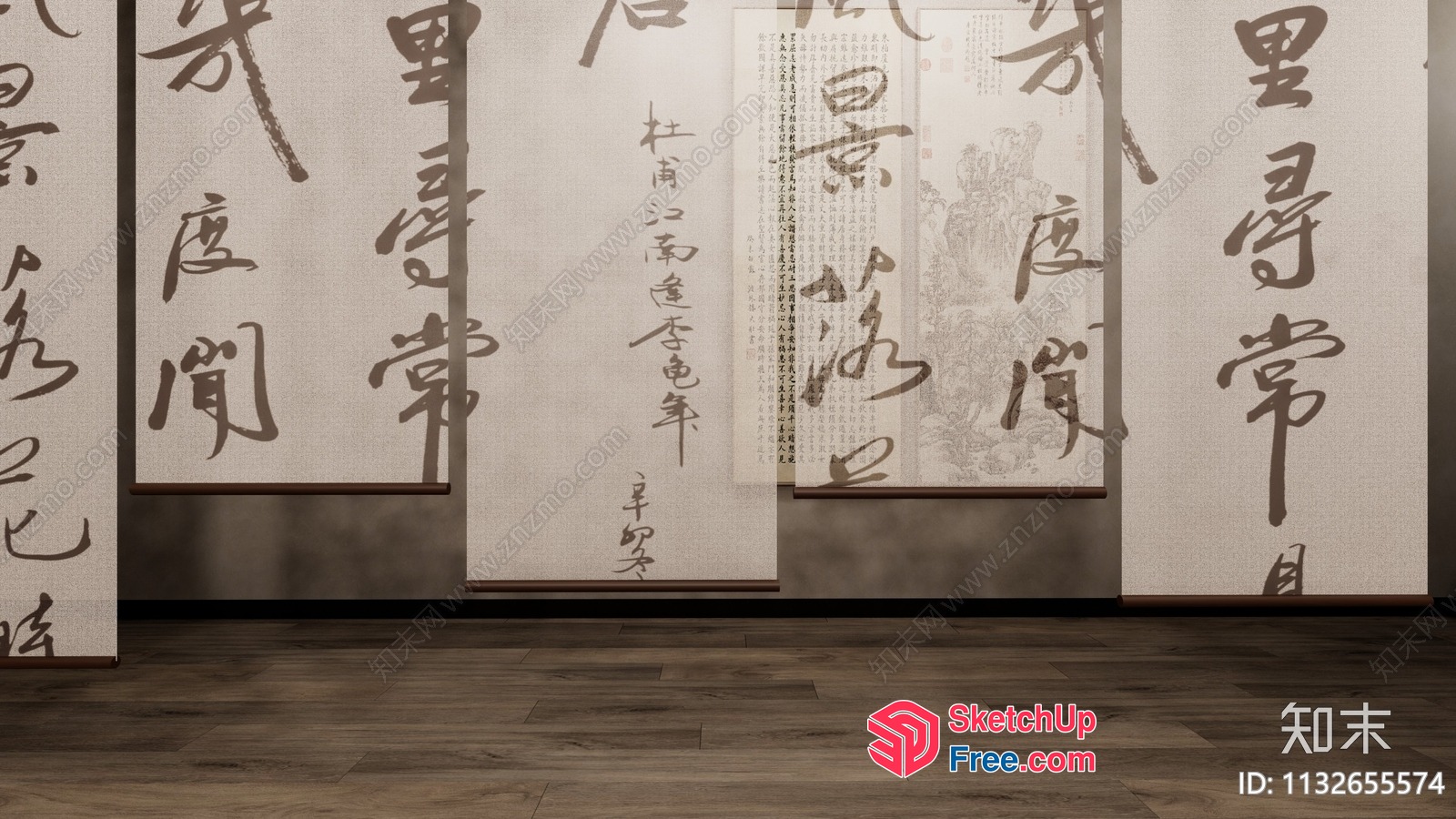 Elegant Asian-Inspired Interior Decor 3D SketchUp File