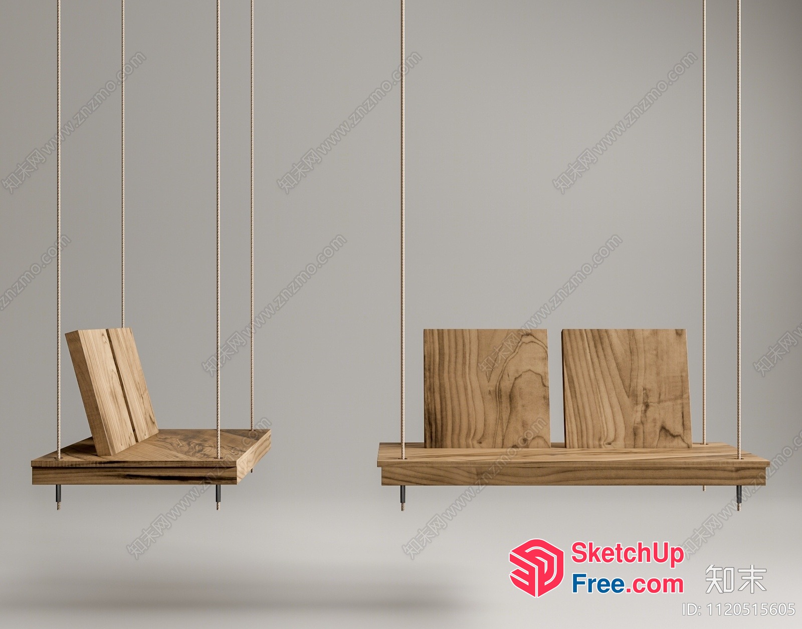 Simple Wooden Swing Set 3D SketchUp File