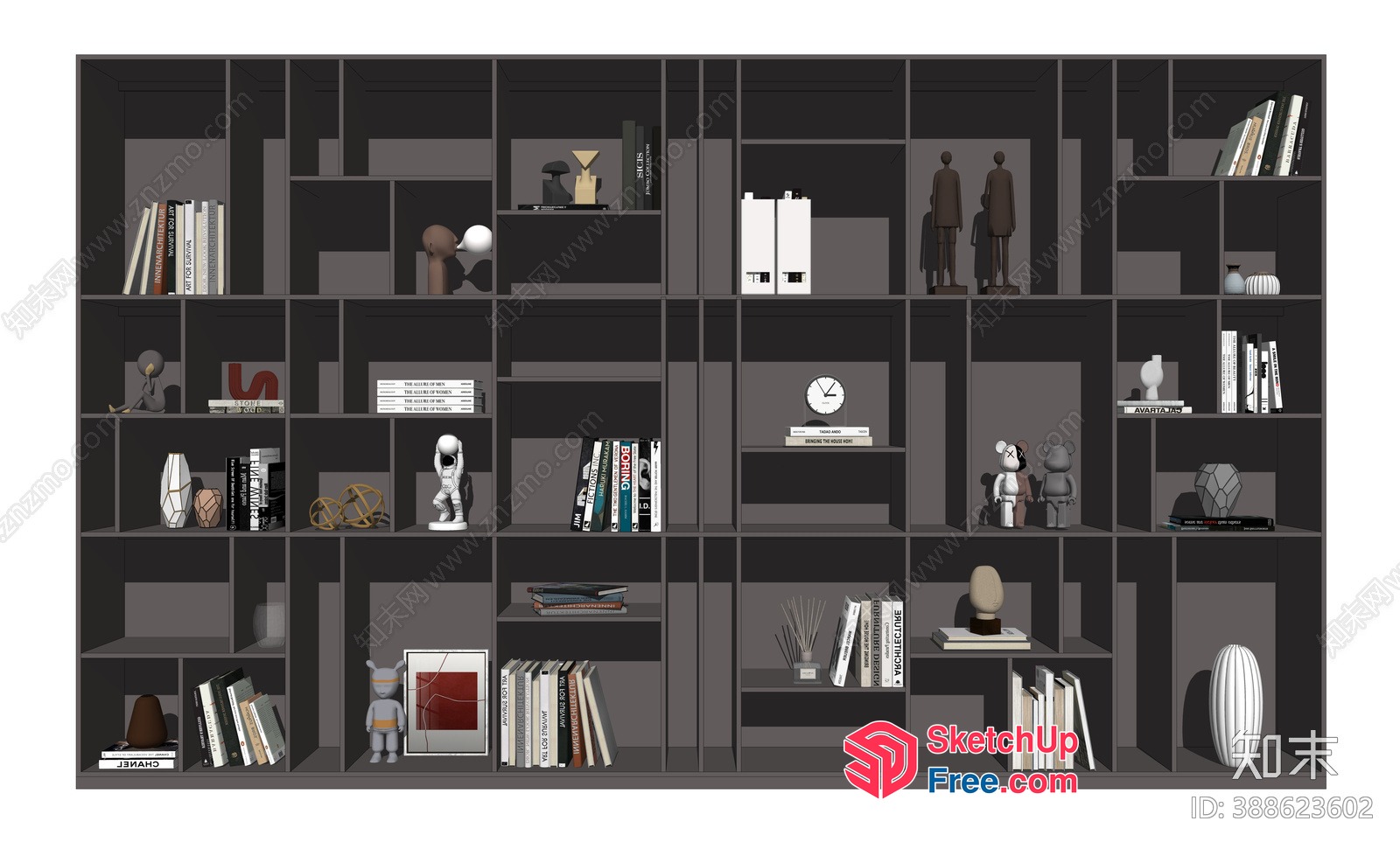 Modern Minimalist Bookcase 3D SketchUp File