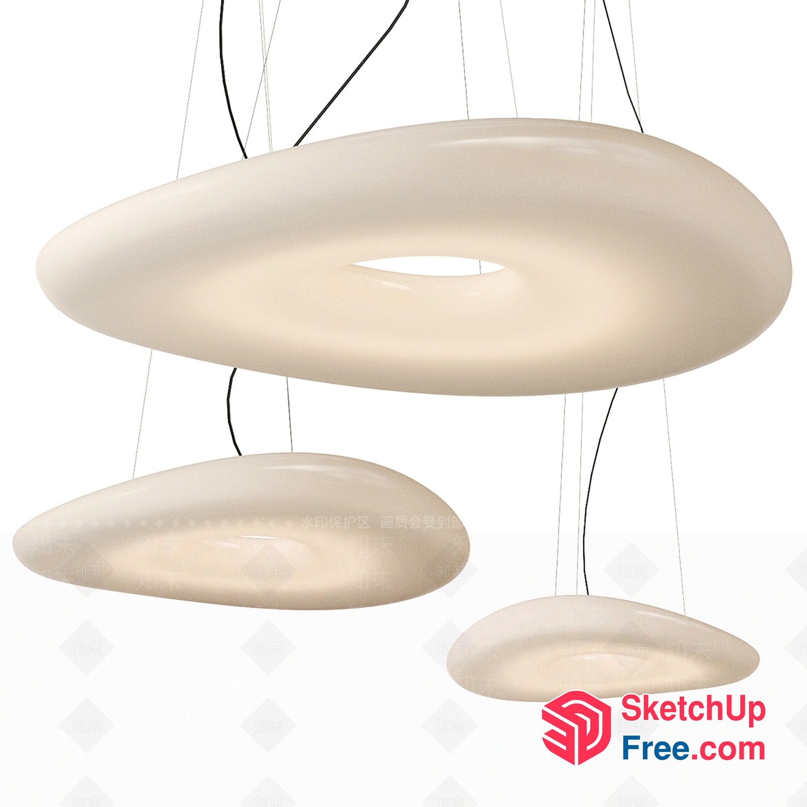 Modern Minimalist Hanging Light Fixtures 3D SketchUp File