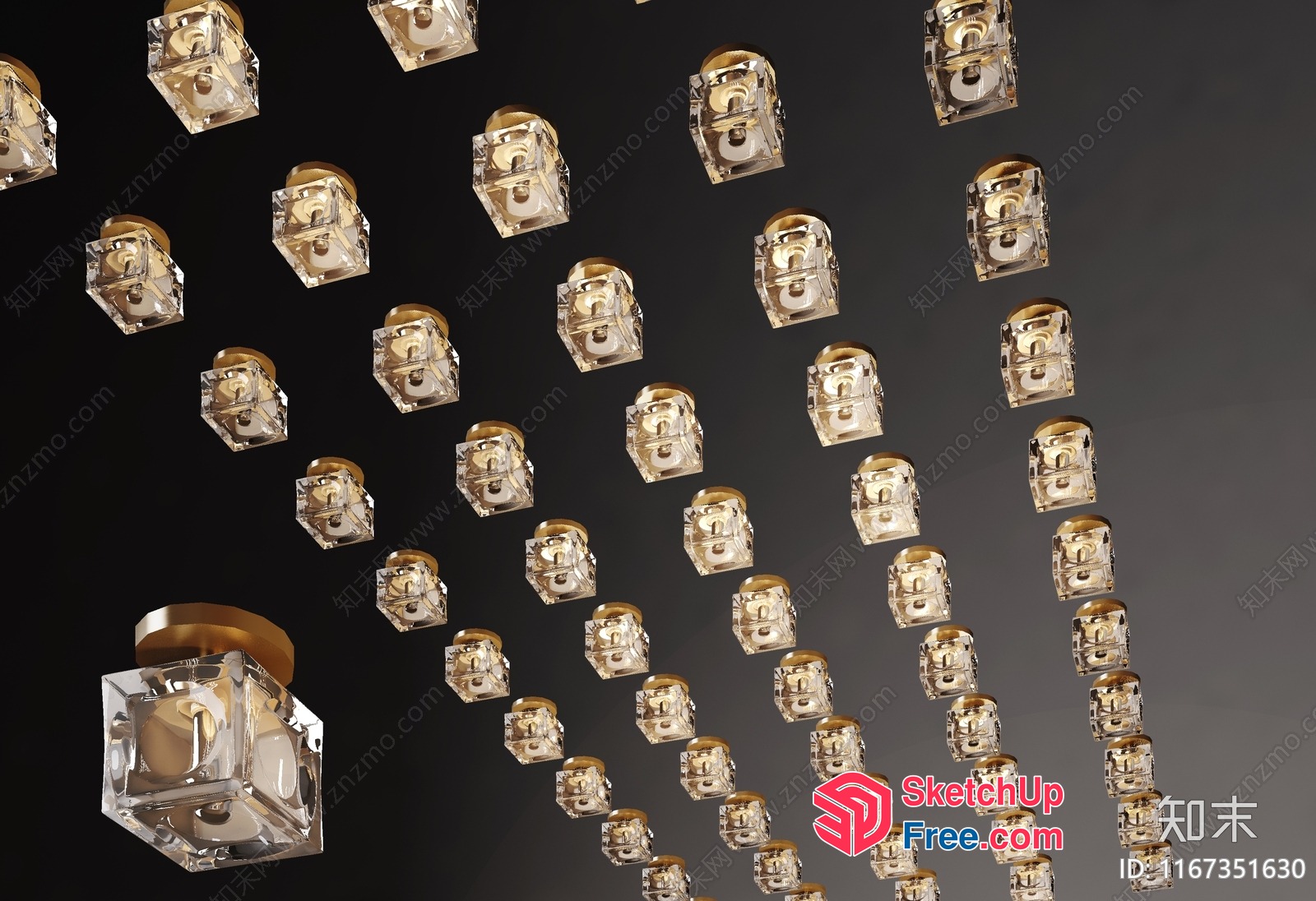 Elegant Crystal Chandelier 3D SketchUp File