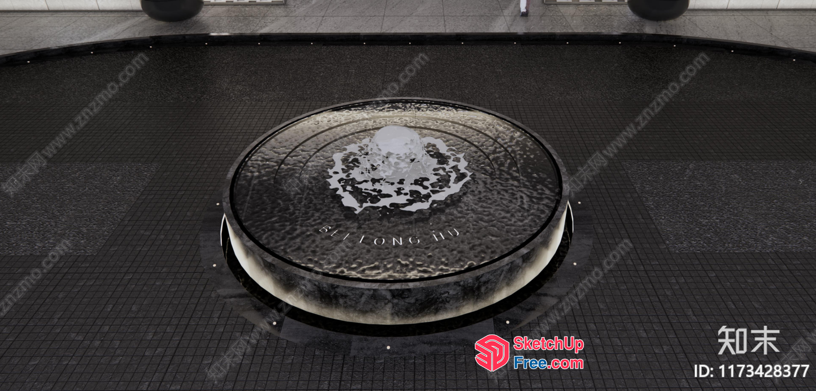 Circular Stone Platform With Intricate Design 3D SketchUp File