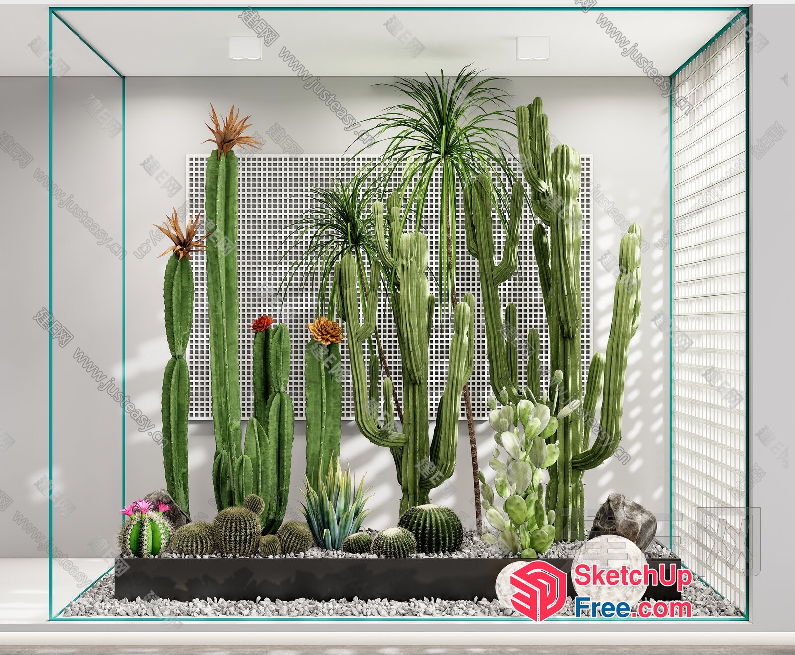 Cactus Garden Interior 3D SketchUp File