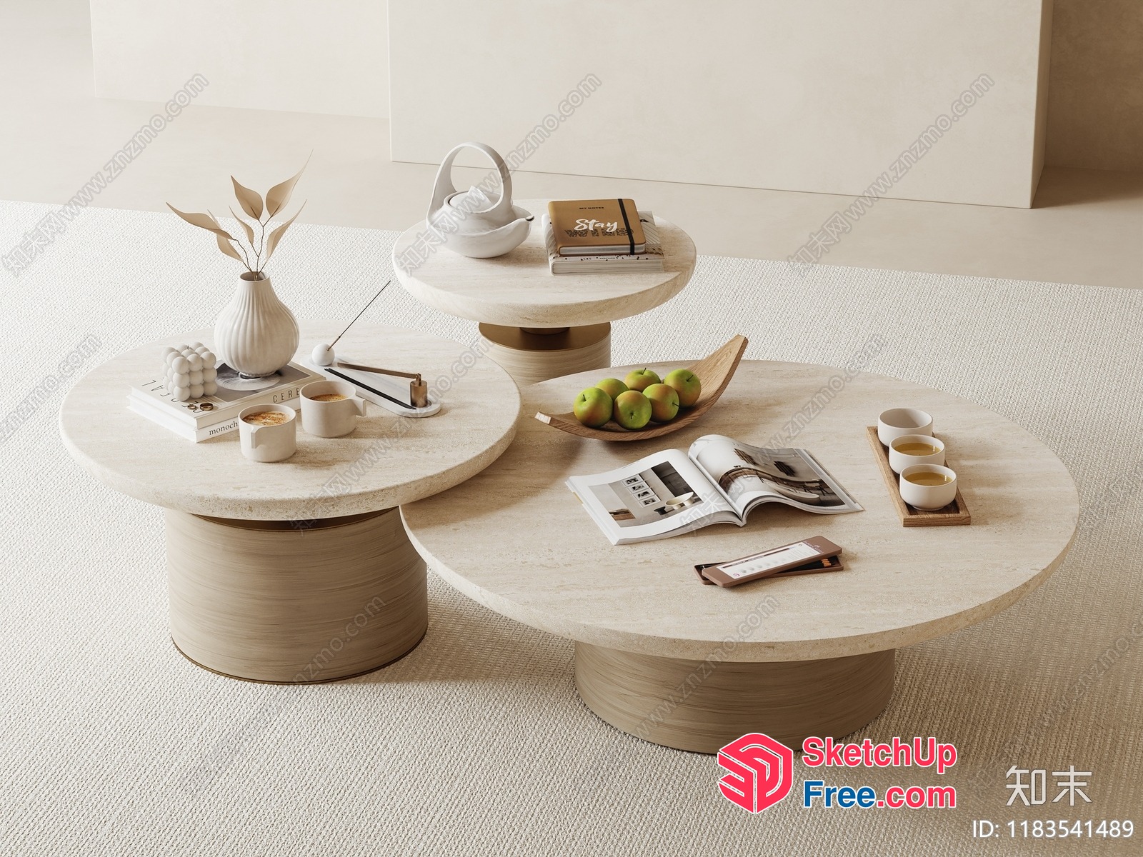Minimalist Style Living Room Furniture 3D SketchUp File
