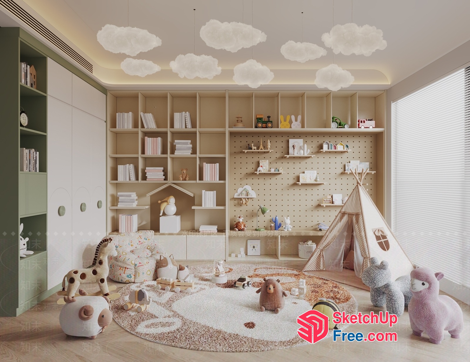 Dreamy Clouds Playroom 3D SketchUp File