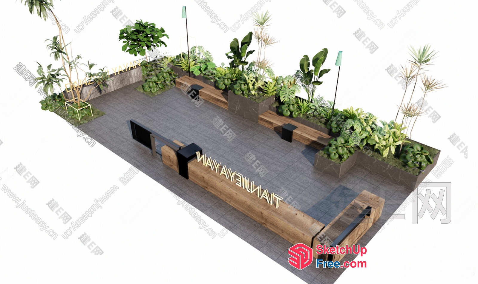 Exterior Decor For A Modern And Elegant Homestay 3D SketchUp File