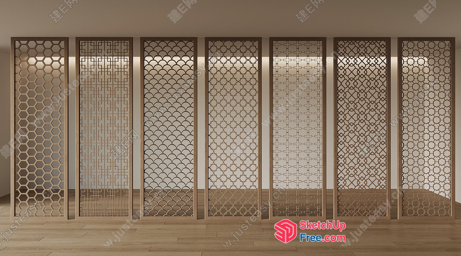 Elegant Partition Screen 3D SketchUp File