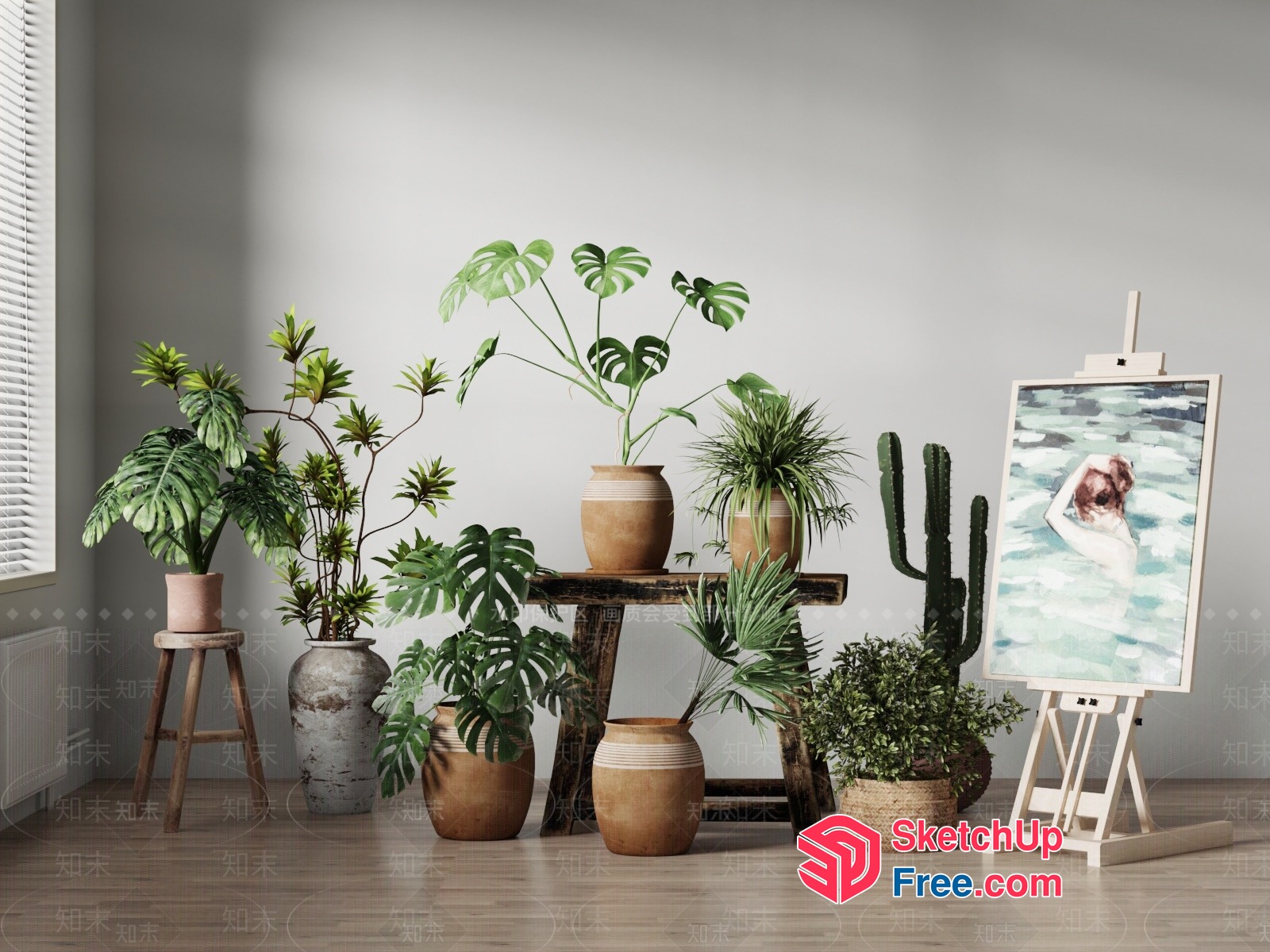 Serene Indoor Oasis 3D SketchUp File
