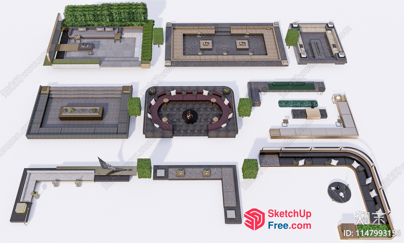 Modern Outdoor Living Space Design 3D SketchUp File