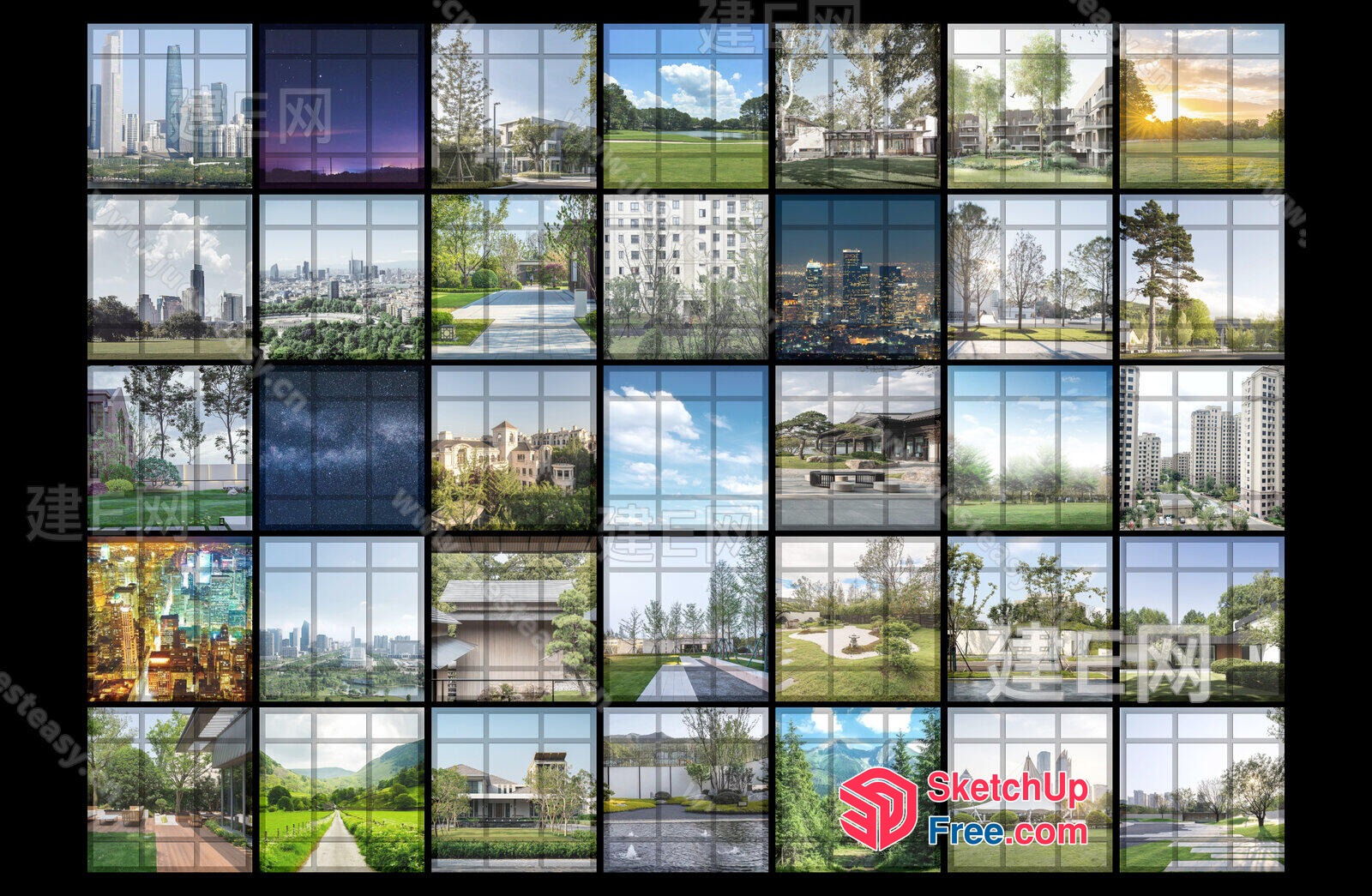 Exterior Views Of Various Buildings 3D SketchUp File