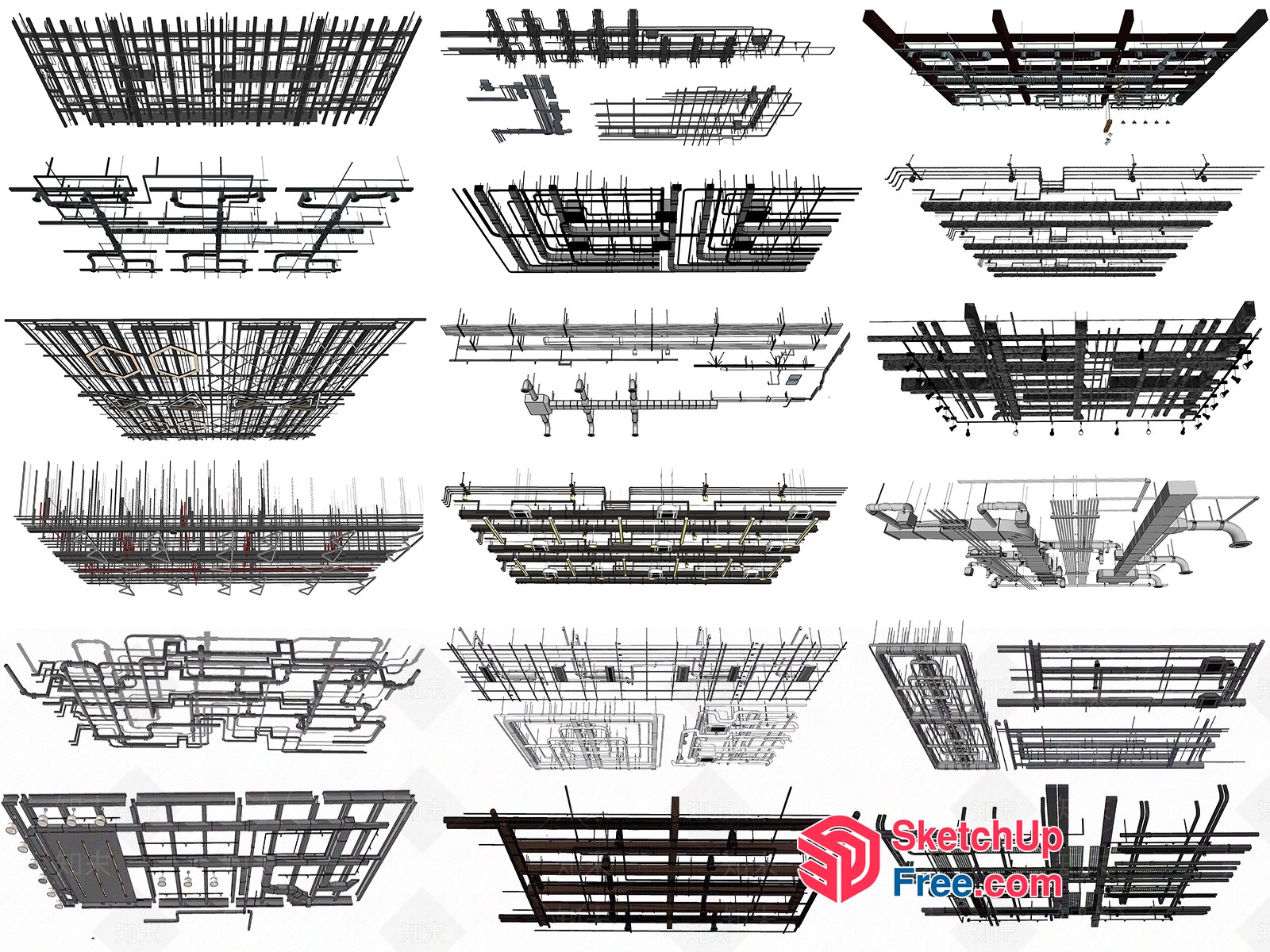 Architectural Blueprints For Modern Buildings 3D SketchUp File