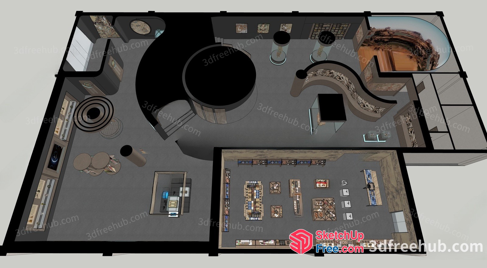 3D Interior Rendering Of A Modern Home 3D SketchUp File