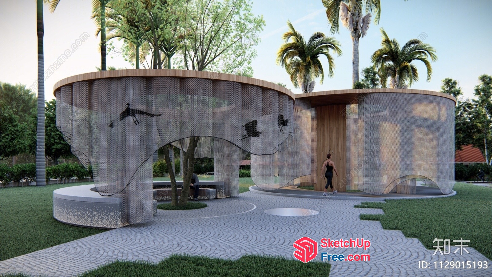 Tropical Modernist Villa With Unique Architectural Features 3D SketchUp File