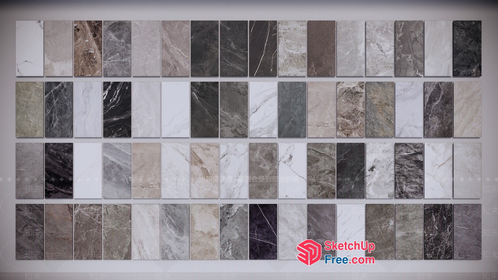 Marble Tile Patterns And Colors 3D SketchUp File
