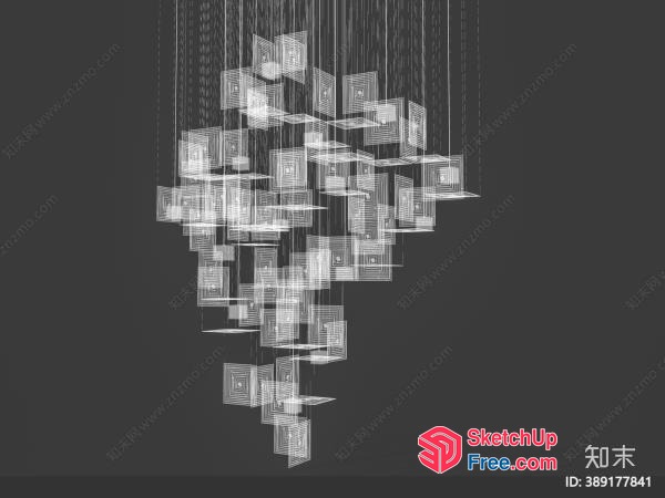 Suspended Cubic Structures 3D SketchUp File