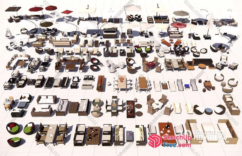 3D Model Collection Of Various Furniture And Decor 3D SketchUp File