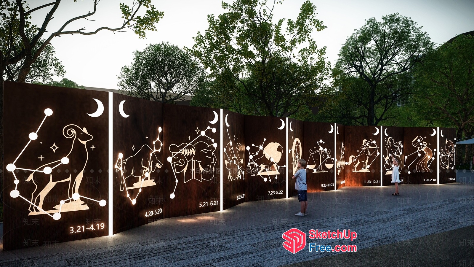 Constellation-Inspired Art Installation 3D SketchUp File