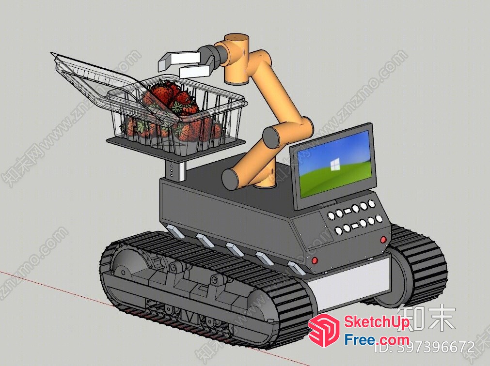Shopping Cart Robot 3D SketchUp File