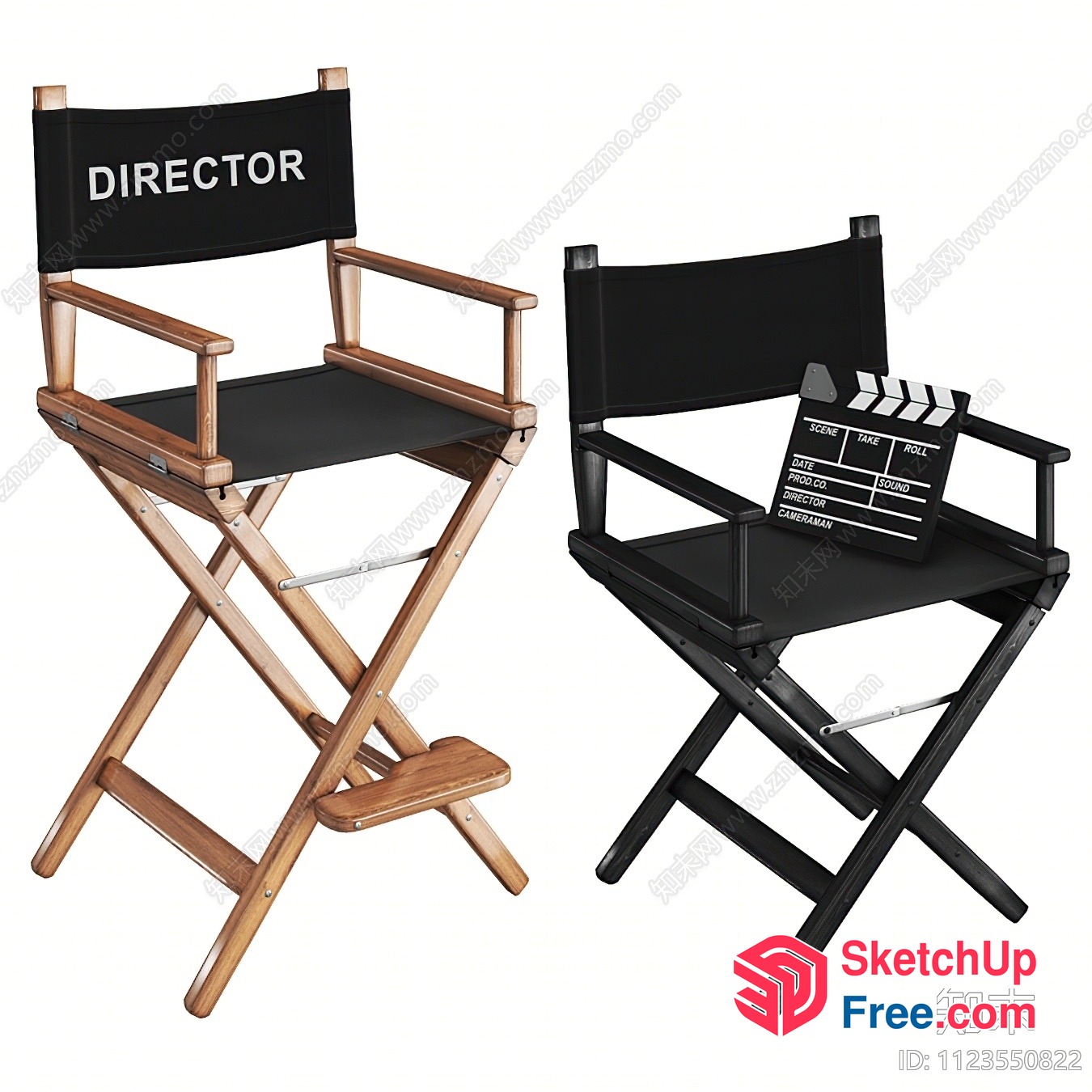 Director'S Chair Set 3D SketchUp File