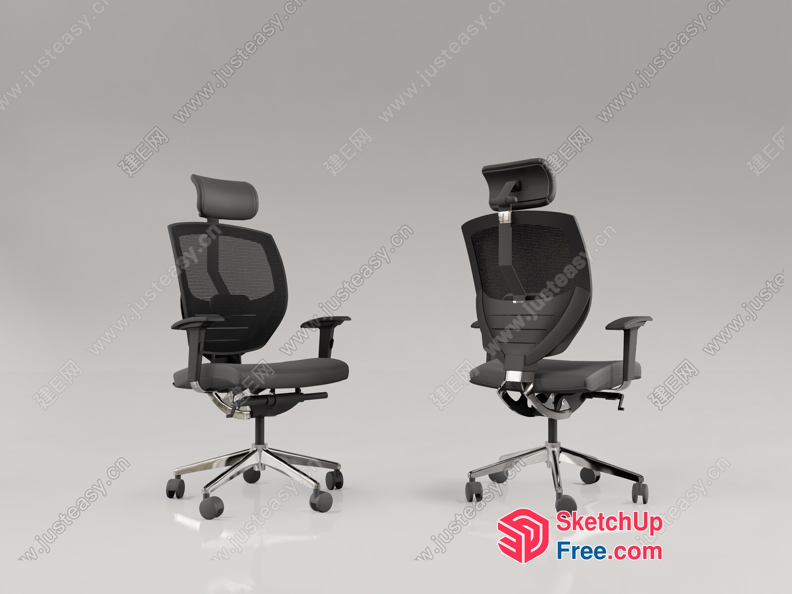 Ergonomic Office Chairs For Comfort And Productivity 3D SketchUp File