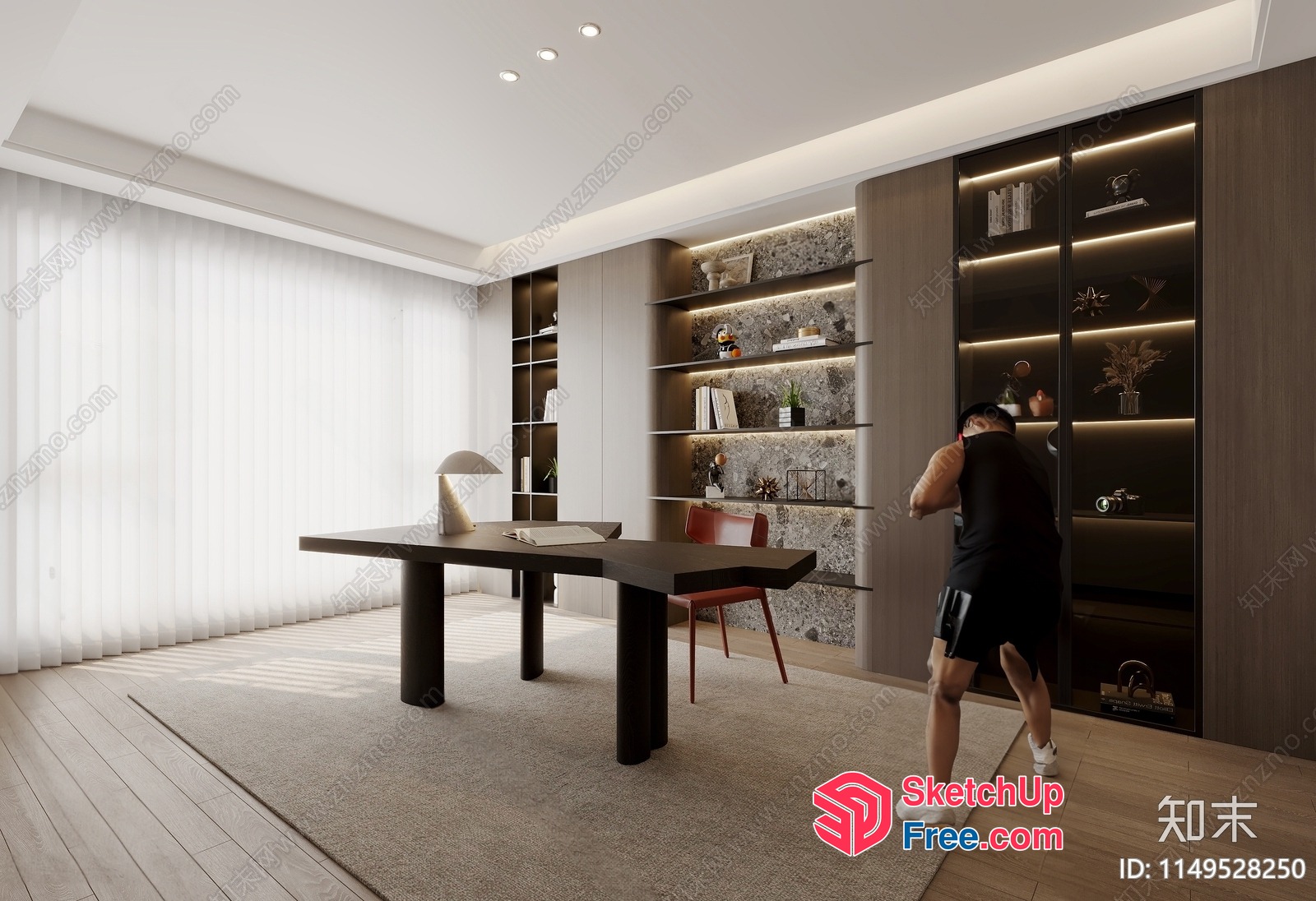 Modern Office Interior With Sleek Furniture And Minimalist Decor 3D SketchUp File