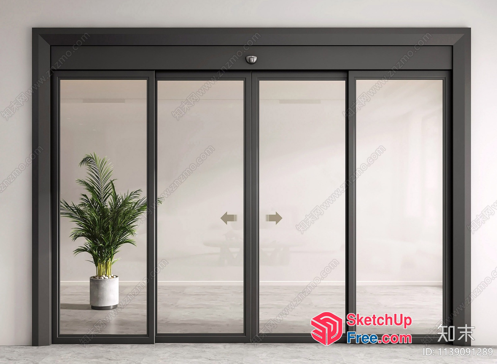 Modern Glass Elevator Door 3D SketchUp File