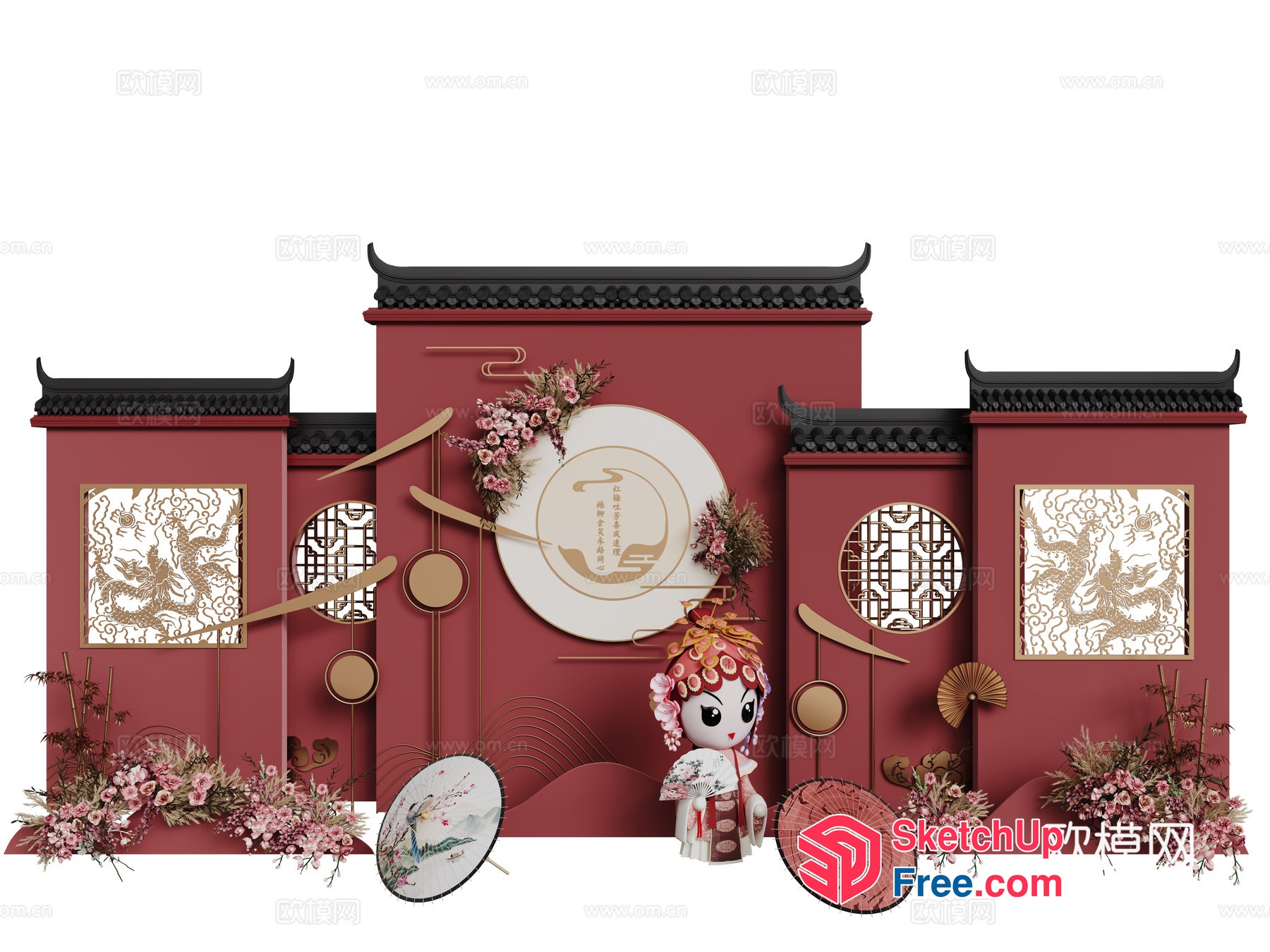 Asian-Inspired Interior Design 3D SketchUp File