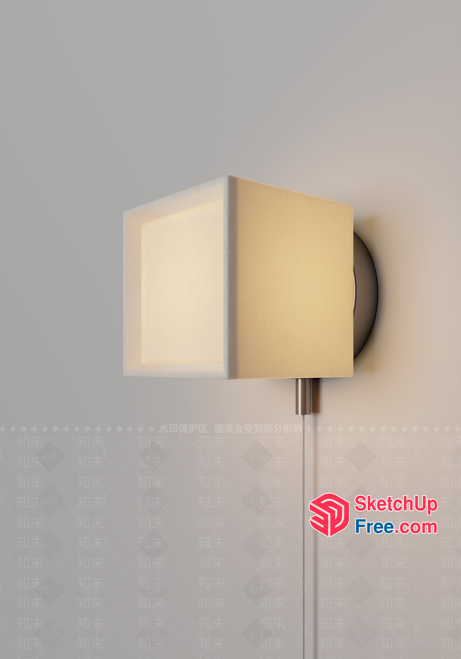 Minimalist Style Wall Lamp 3D SketchUp File