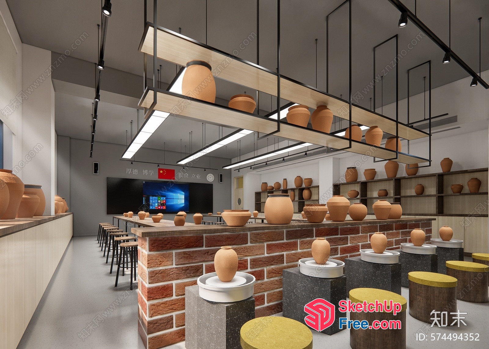 Pottery Display Room 3D SketchUp File