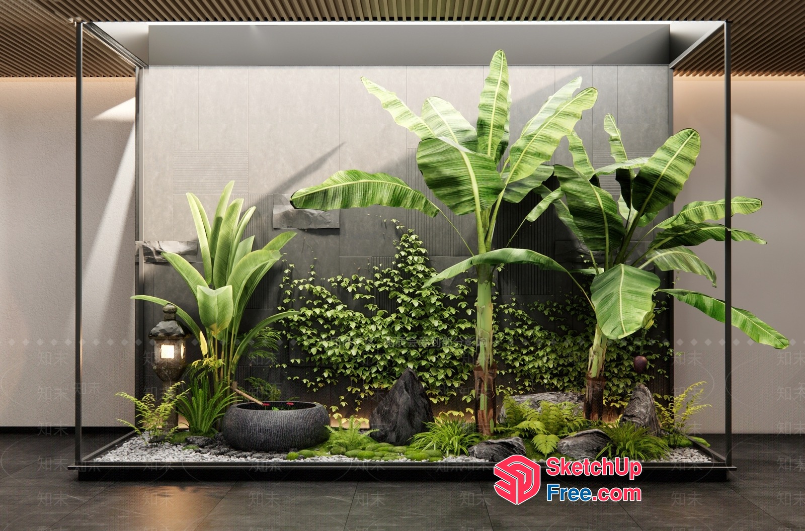 Tropical Garden In A Glass Box 3D SketchUp File
