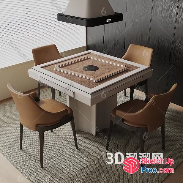 Dining Table And Chairs 3D SketchUp File