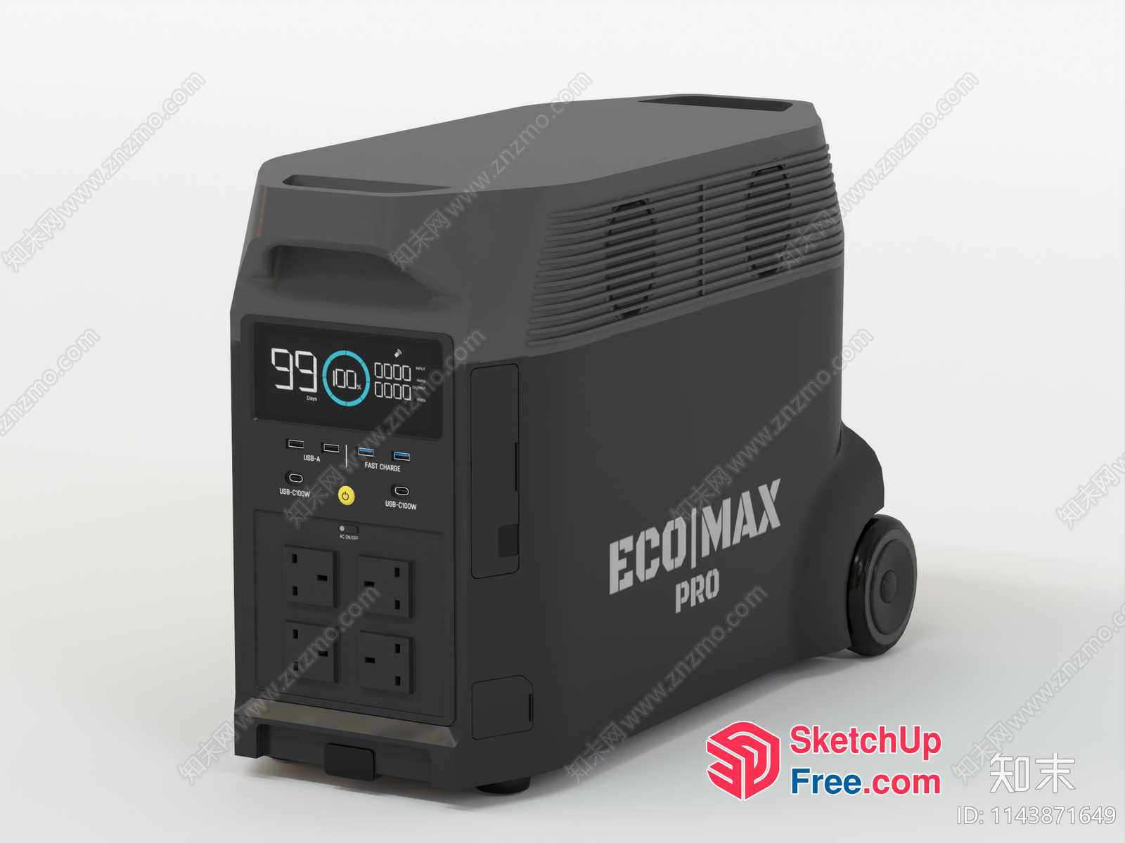 Ecomax Pro Portable Power Station 3D SketchUp File