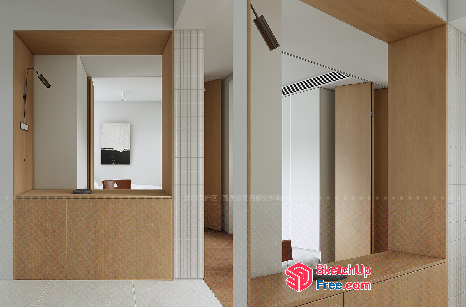 Modern Minimalist Japanese-Style Interior 3D SketchUp File