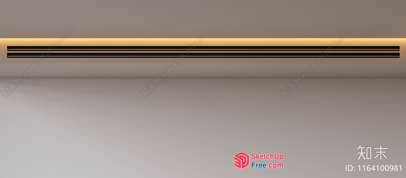 Simple Horizontal Light Bar 3D SketchUp File
