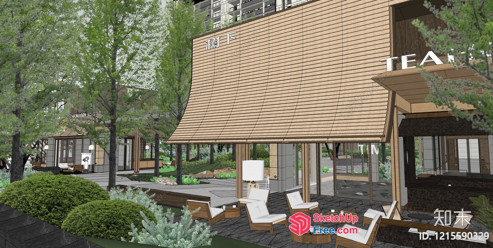 Serene Japanese Tea House 3D SketchUp File