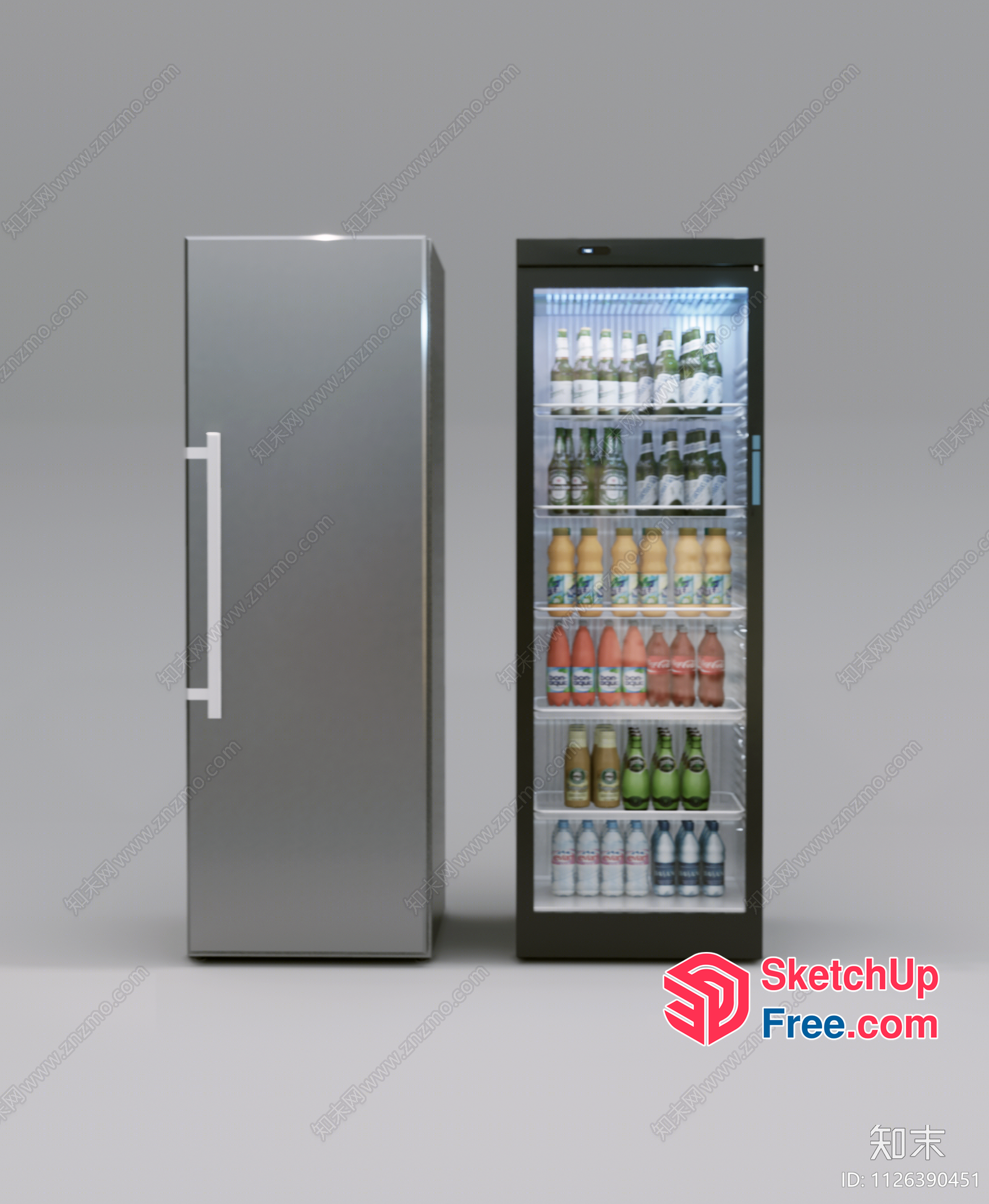 Mini Fridge And Beverage Display 3D SketchUp File