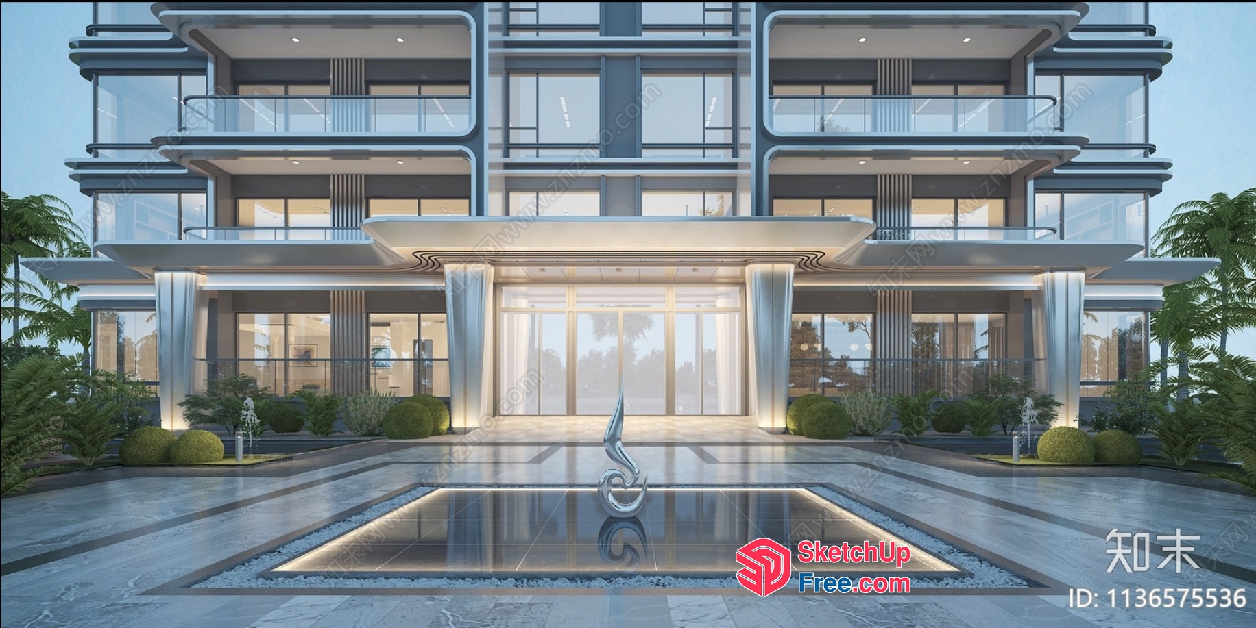 Modern Luxury Villa Exterior Design 3D SketchUp File
