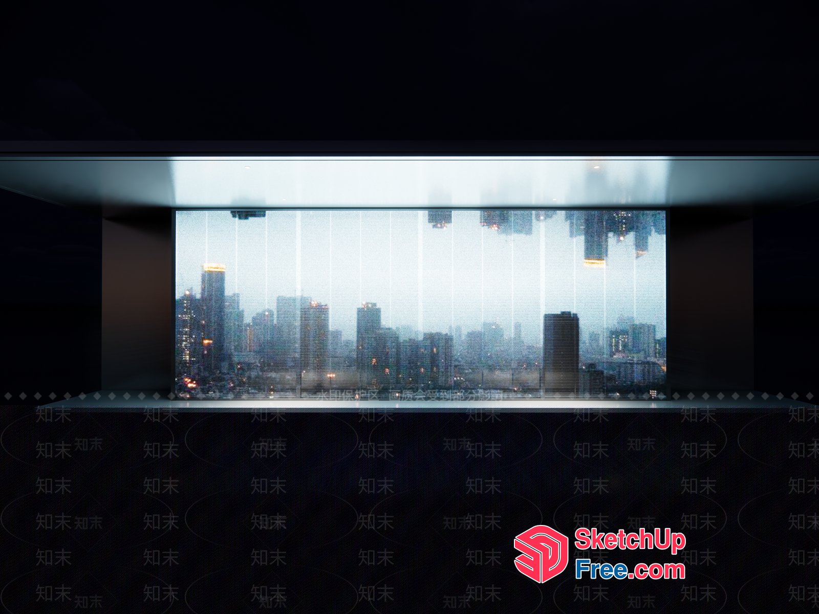 Cityscape View From A Modern Building 3D SketchUp File