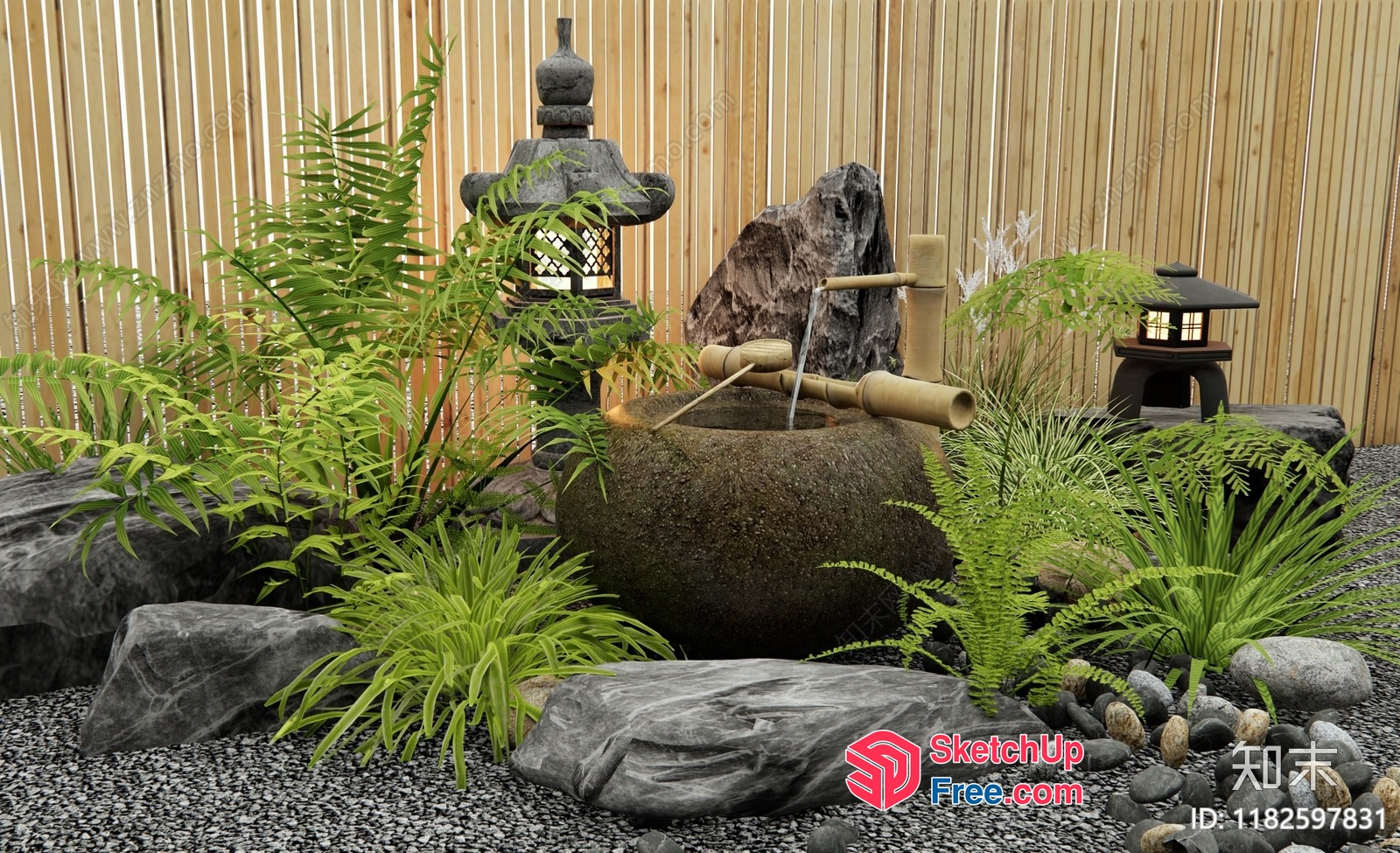 Serene Japanese Garden Oasis 3D SketchUp File