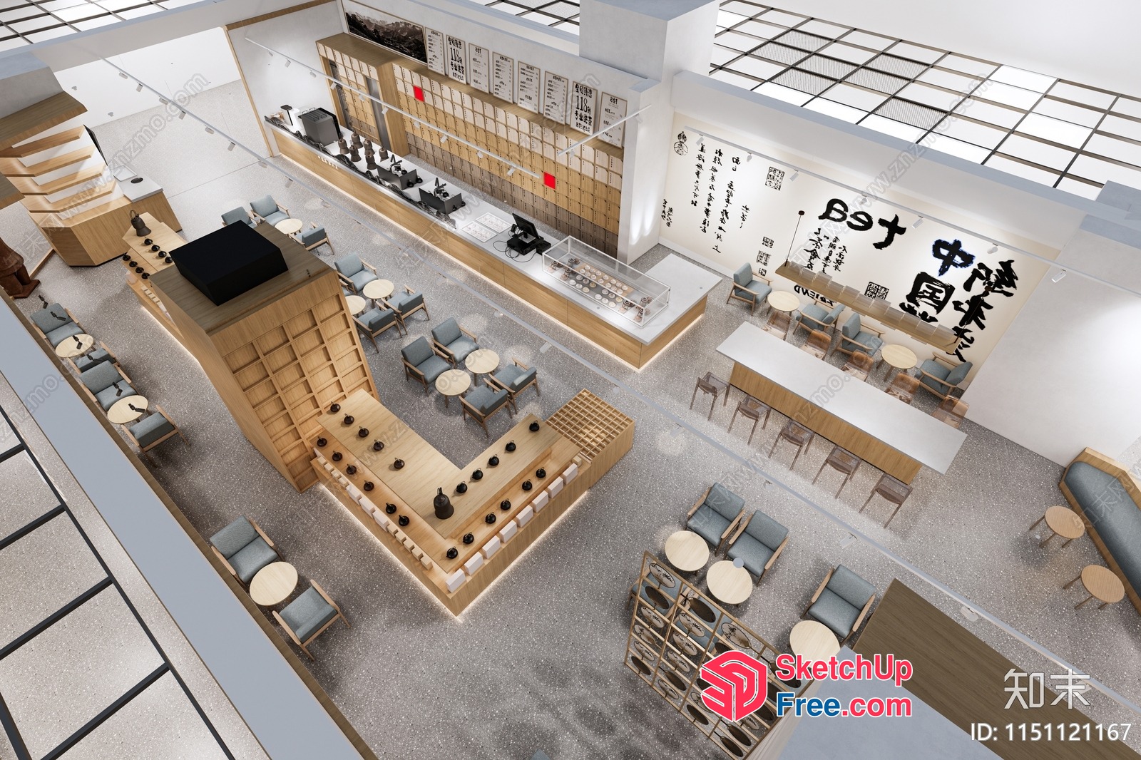 Modern Japanese Tea House Interior 3D SketchUp File