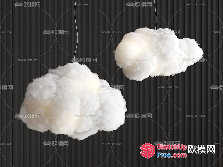 Cloud-Like Ceiling Lights 3D SketchUp File
