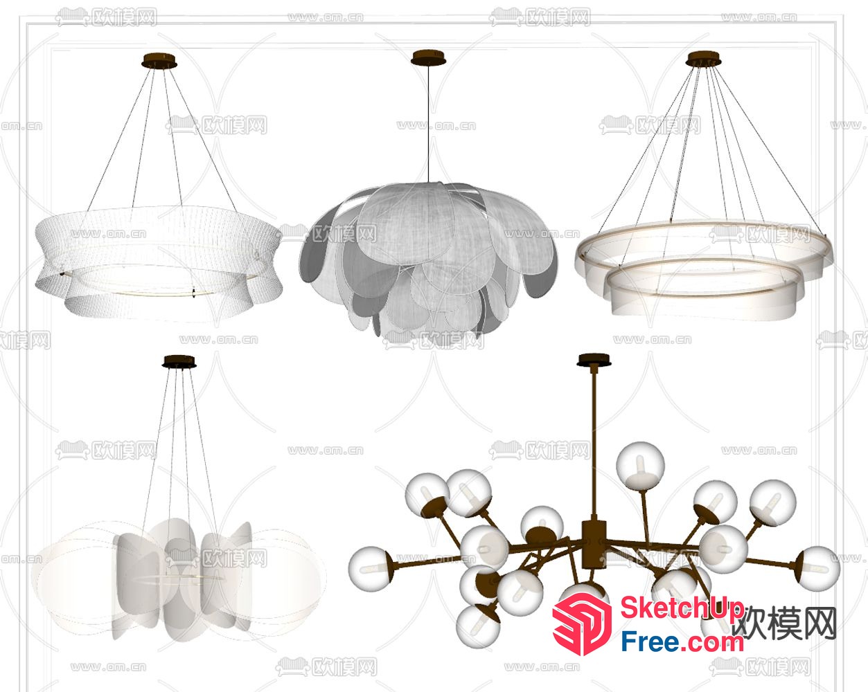 Modern Chandelier Designs 3D SketchUp File