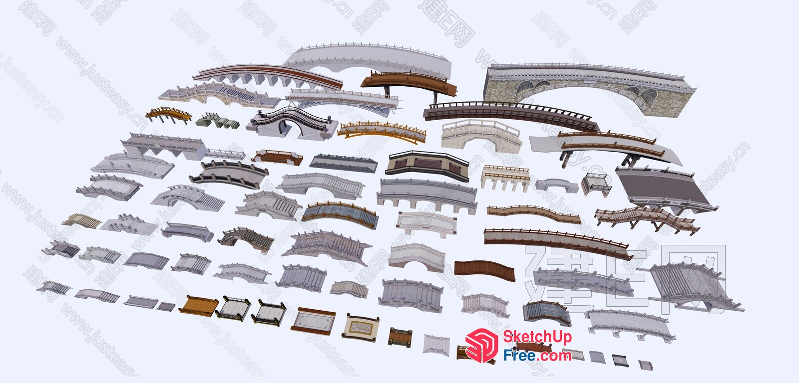 Various Bridge Designs 3D SketchUp File