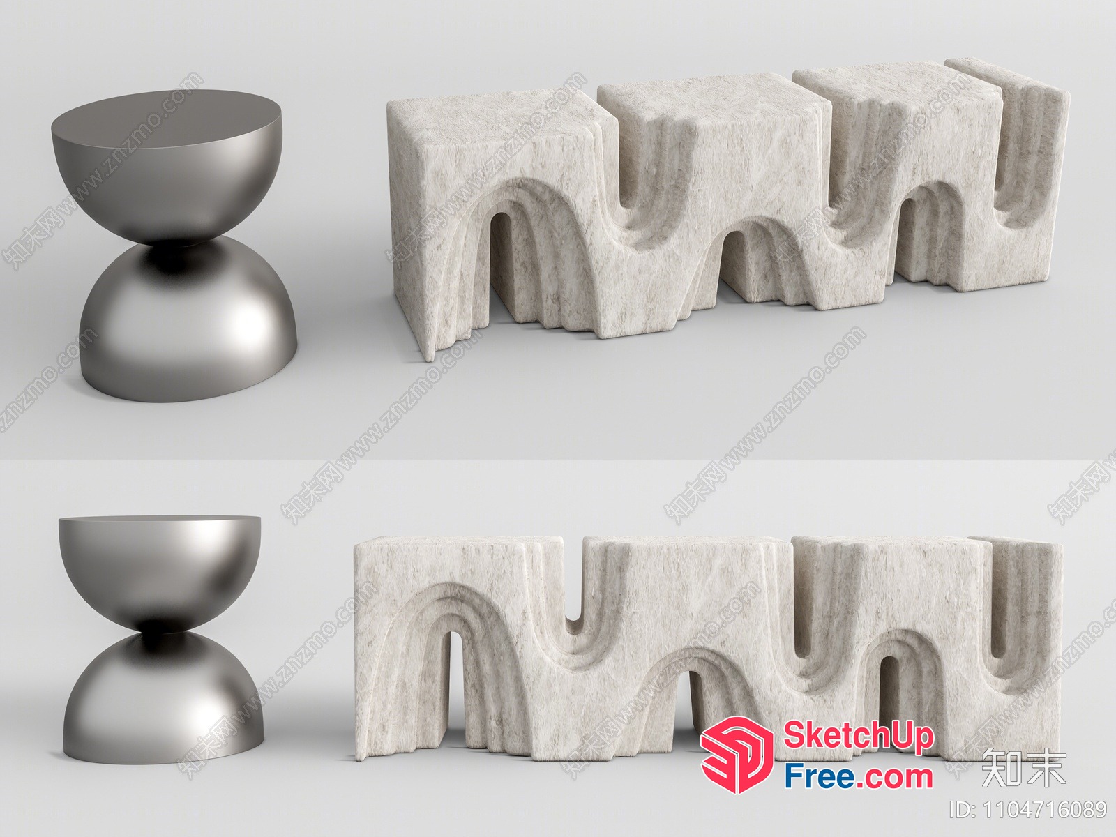 Modern Minimalist 3D-Printed Architectural Model 3D SketchUp File