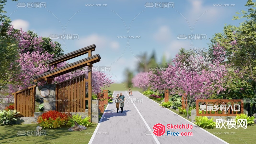 Serene Pathway To Tranquility 3D SketchUp File