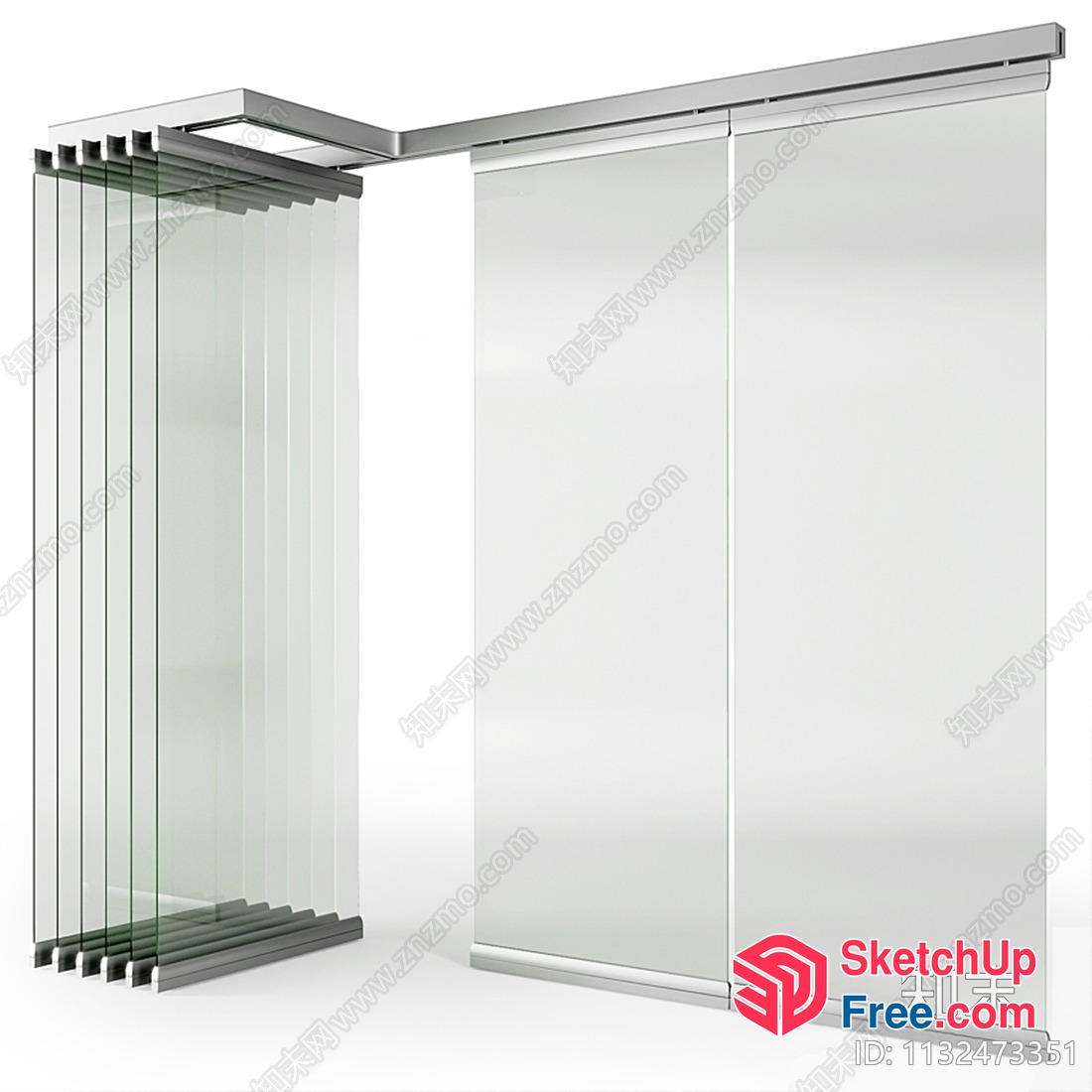 Glass Curtain Wall Installation 3D SketchUp File
