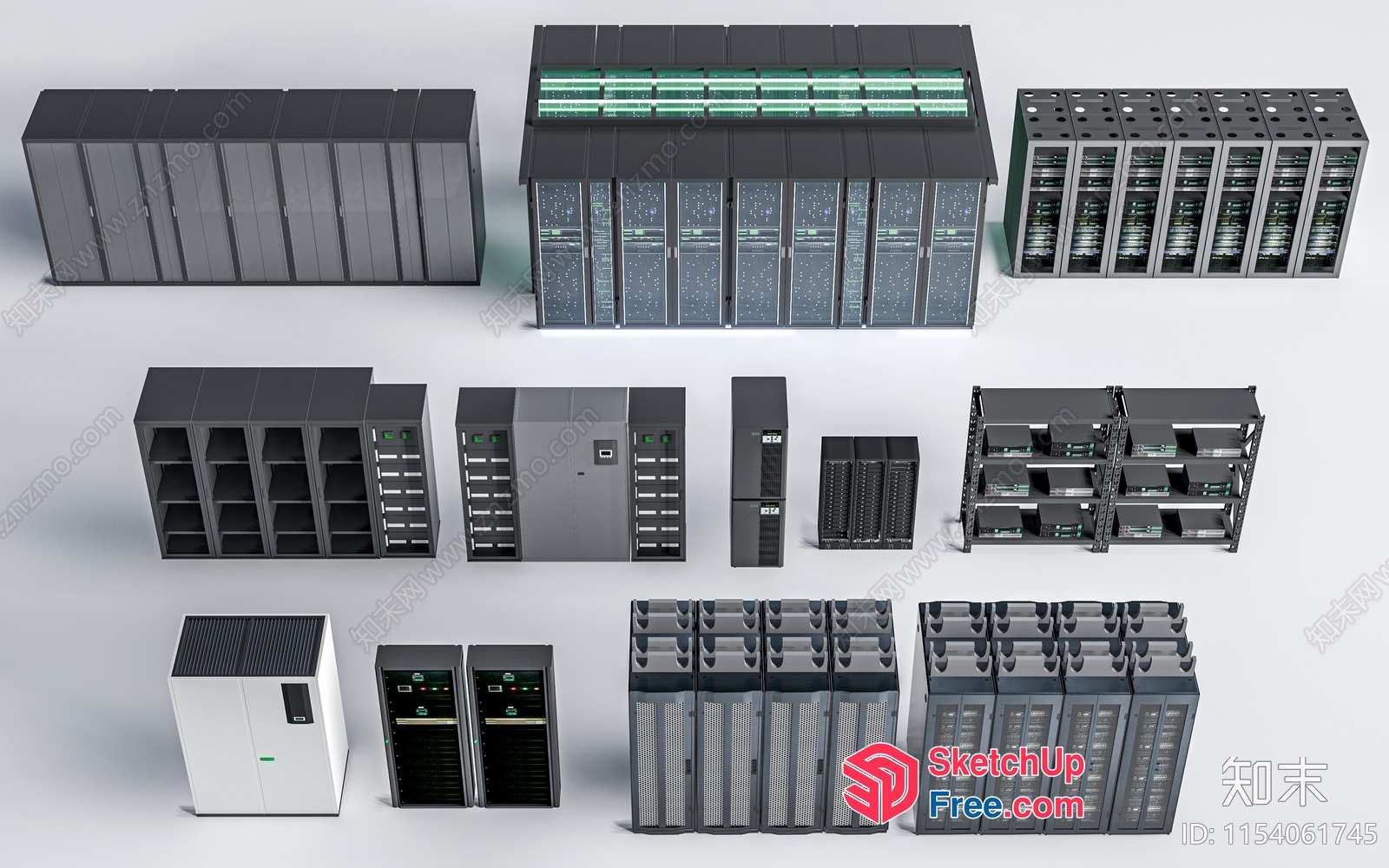 Server Equipment Collection 3D SketchUp File