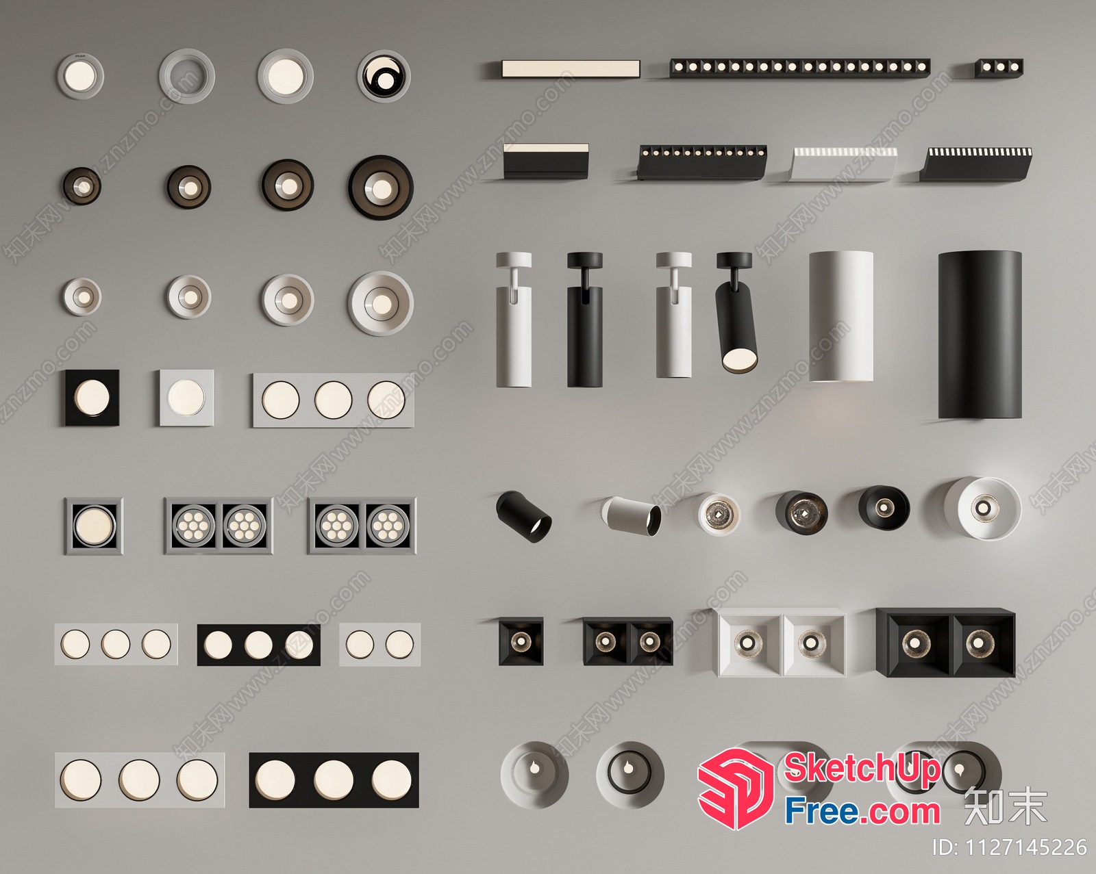 Modern Lighting Fixtures Collection 3D SketchUp File