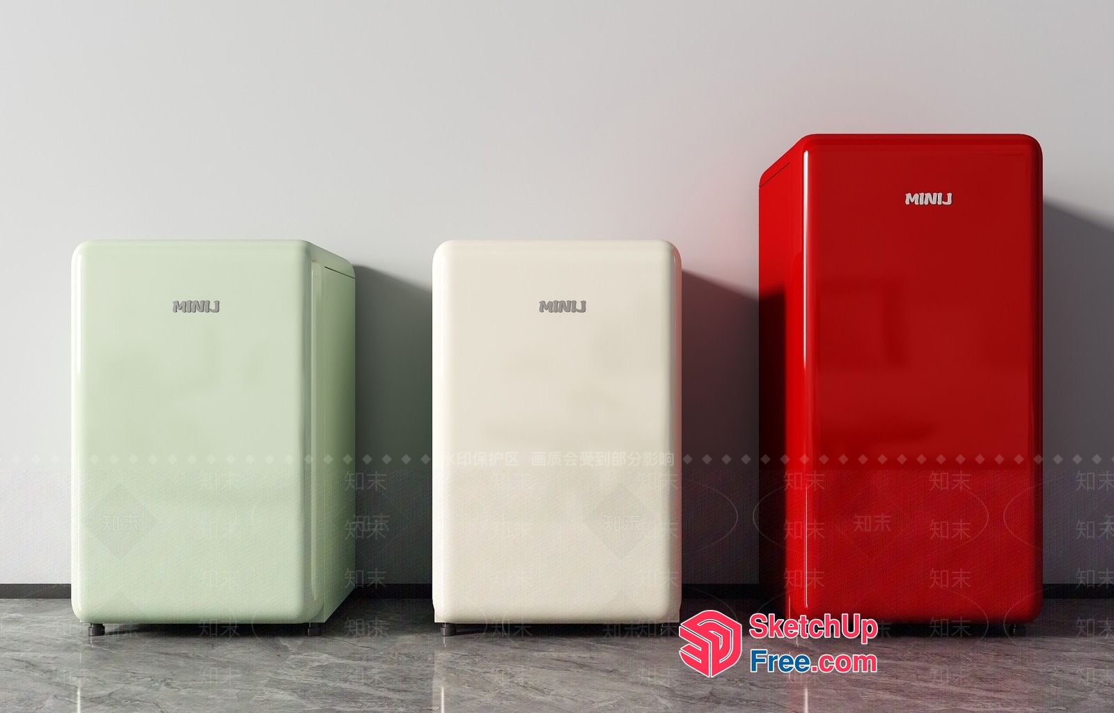 Mini Fridge Collection 3D SketchUp File